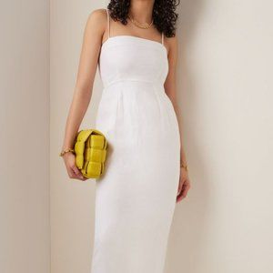 NWT Moda Operandi POSSE Mya Linen Midi Dress in Ivory XS